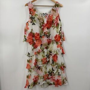 Ignite evenings floral tiered dress special occasion